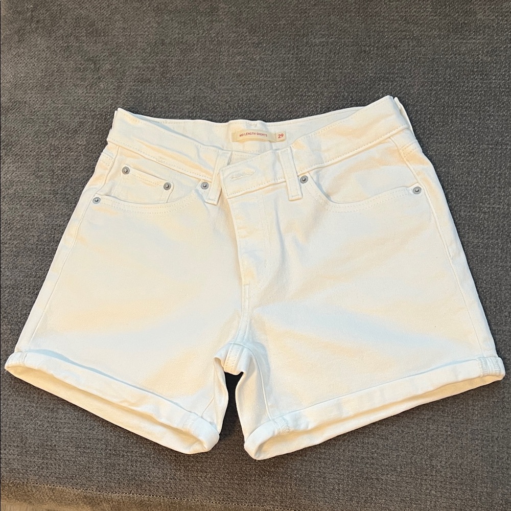 Levi's Women's Cream Jean Shorts